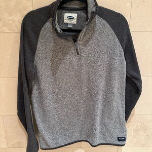 Old Navy Men's Two-Tone Gray Zip-Up Sweater